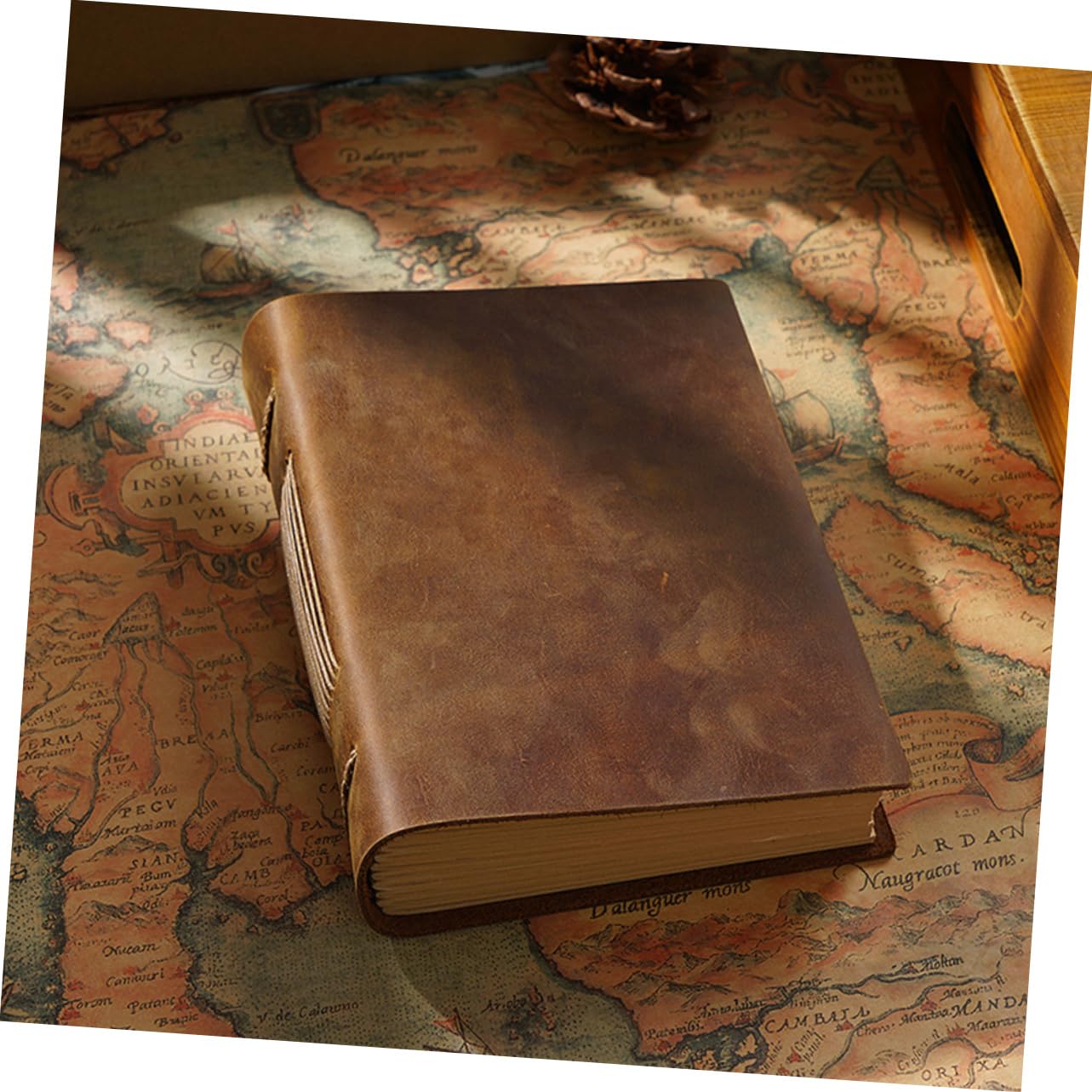 MAGICLULU Diario de Cuero Vintage Libro de Trabajo Cuero Cuaderno de Notas Multifunción para Diario para Viajeros y Estudiantes