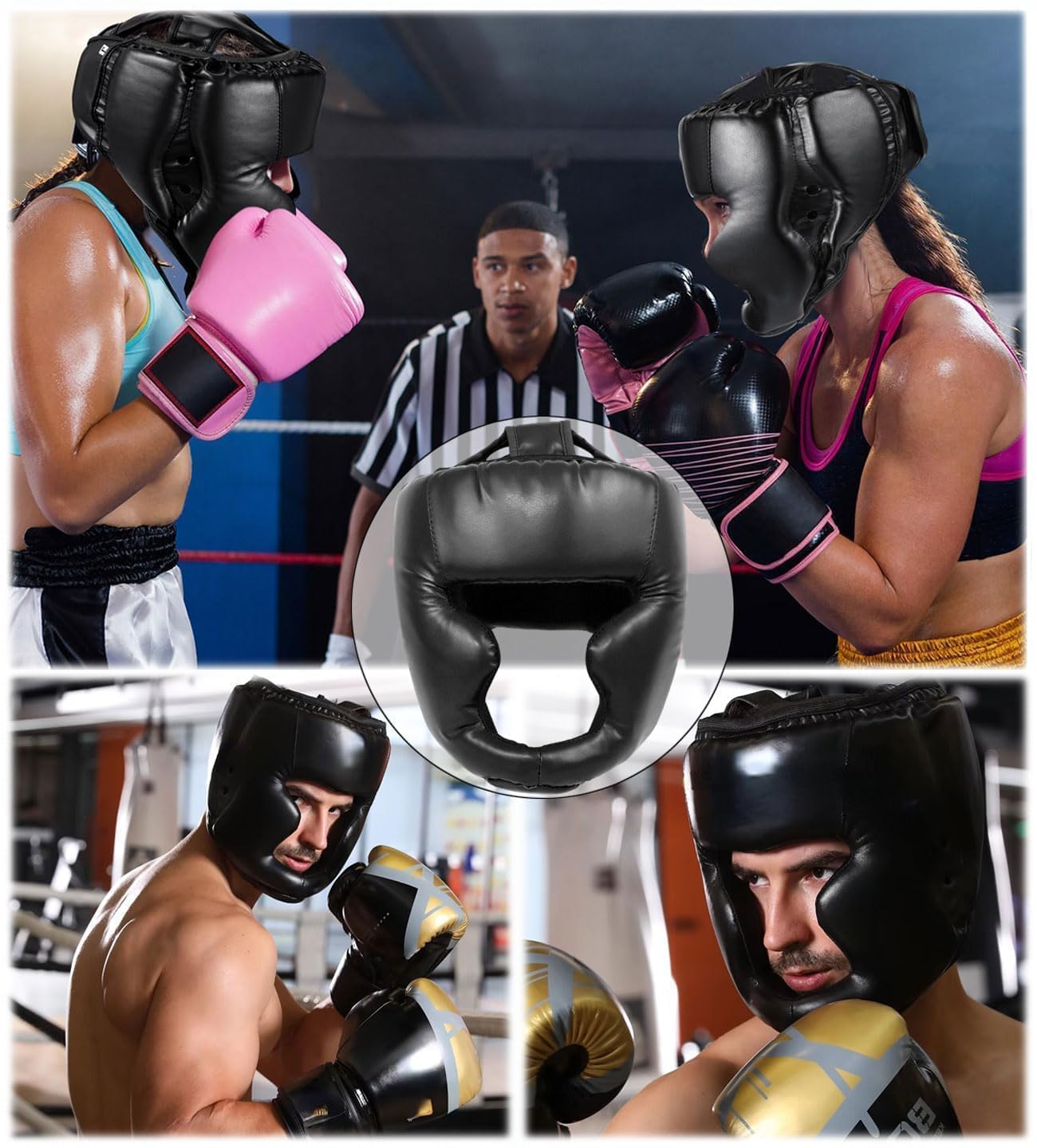 EntraînementCasque deBoxe, 24cm*16cm, CasqueBoxe, Casques Sports Combat, Casque Boxe Grapplingcasque, Casque d'entraînement de karaté, adapté au Combat Libre, au Taekwondo, au karaté