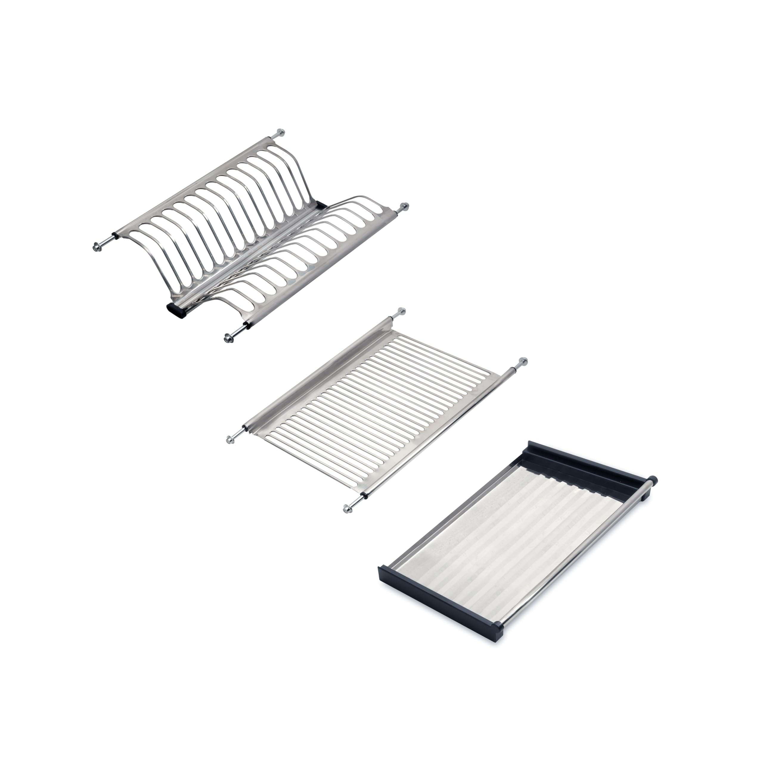Escurreplatos para módulos altos de cocina Drynox Emuca, escurridor empotrable de acero de 40cm
