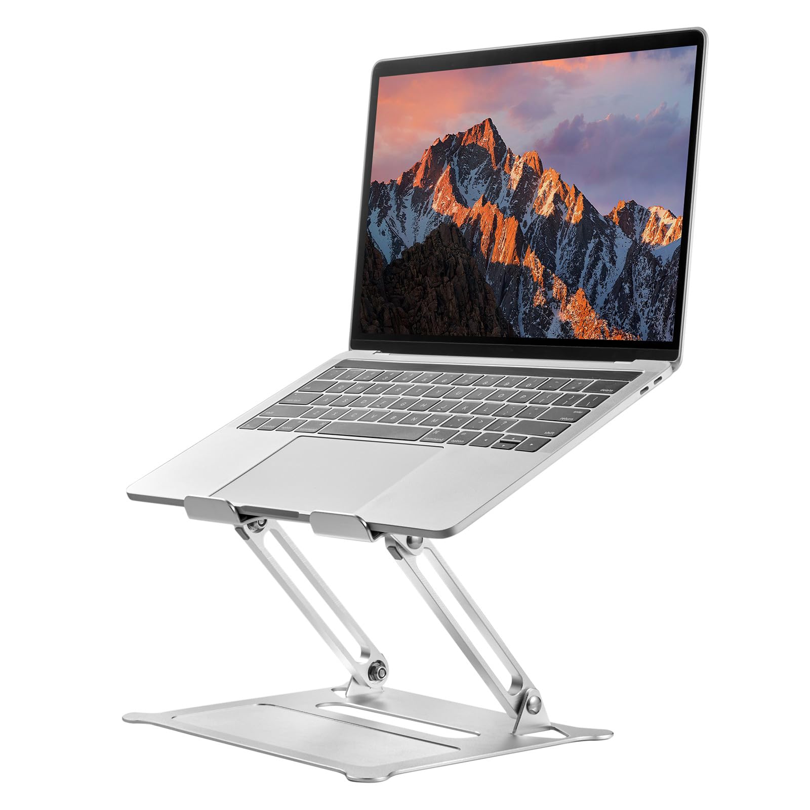 PHOCAR Laptop Stand, Computer Stand for Desk, Laptop Riser Notebook Cooling Stand Aluminum Portable Laptop Holder Compatible for MacBook Air Pro, HP, Lenovo, Surface, Dell, ASUS, Laptops up to 17 Inch