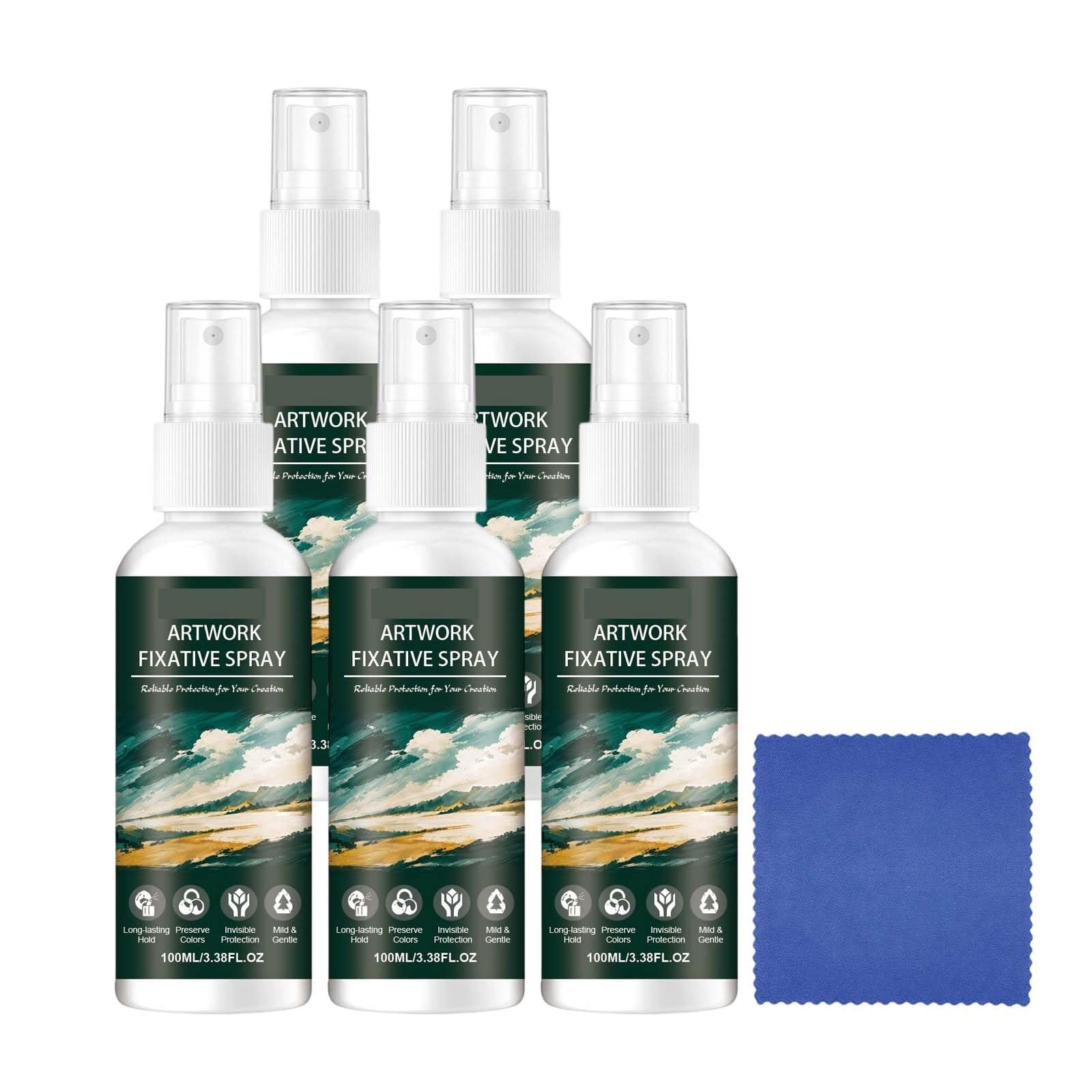 Spray de fijación profesional para obras de arte, dibujo a lápiz (5 | Sellador mate de secado rápido, sellador resistente a los borrones, para proyectos de manualidades con gouache y pastel