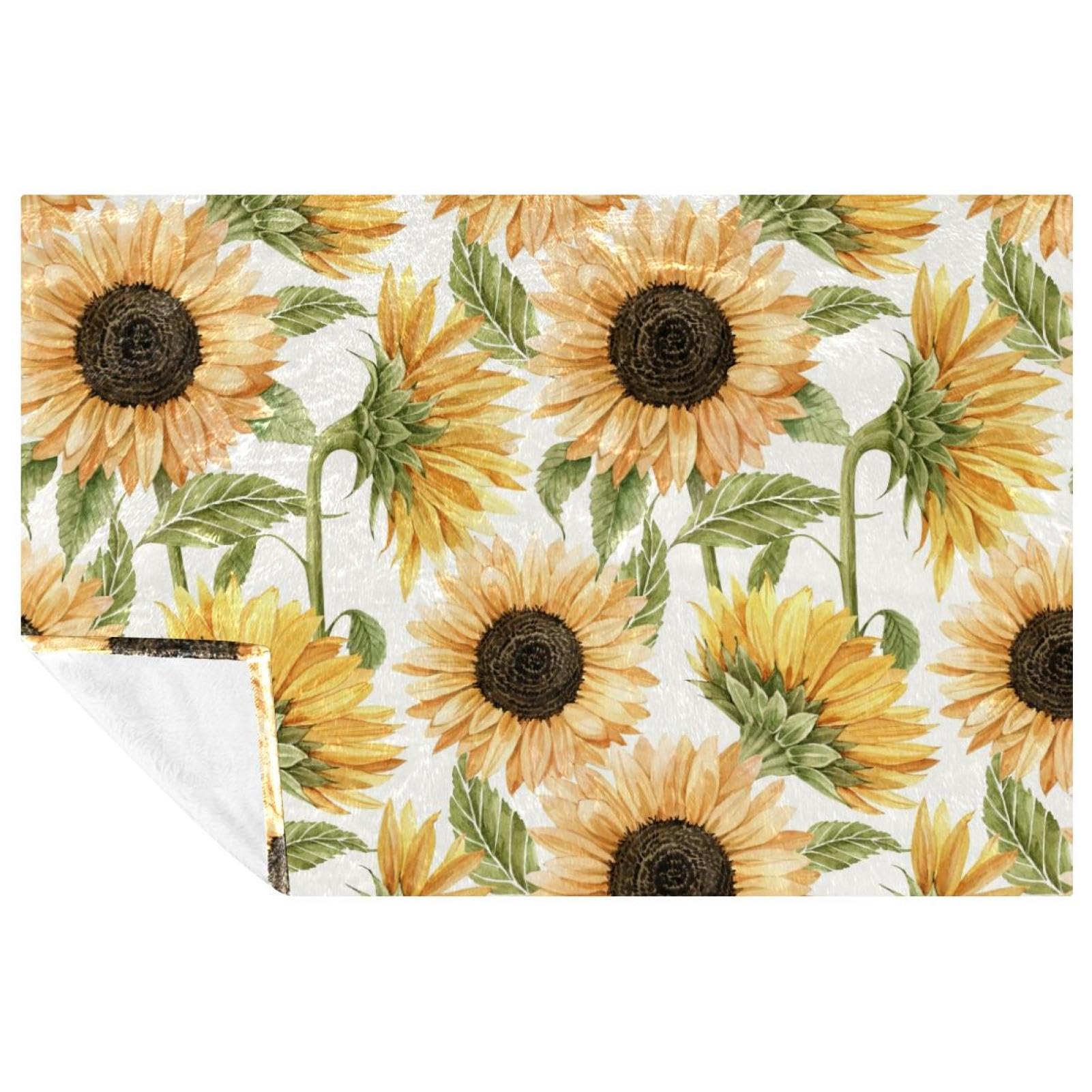 Couverture chaude tournesol pour ne plus avoir froid sur le canapé