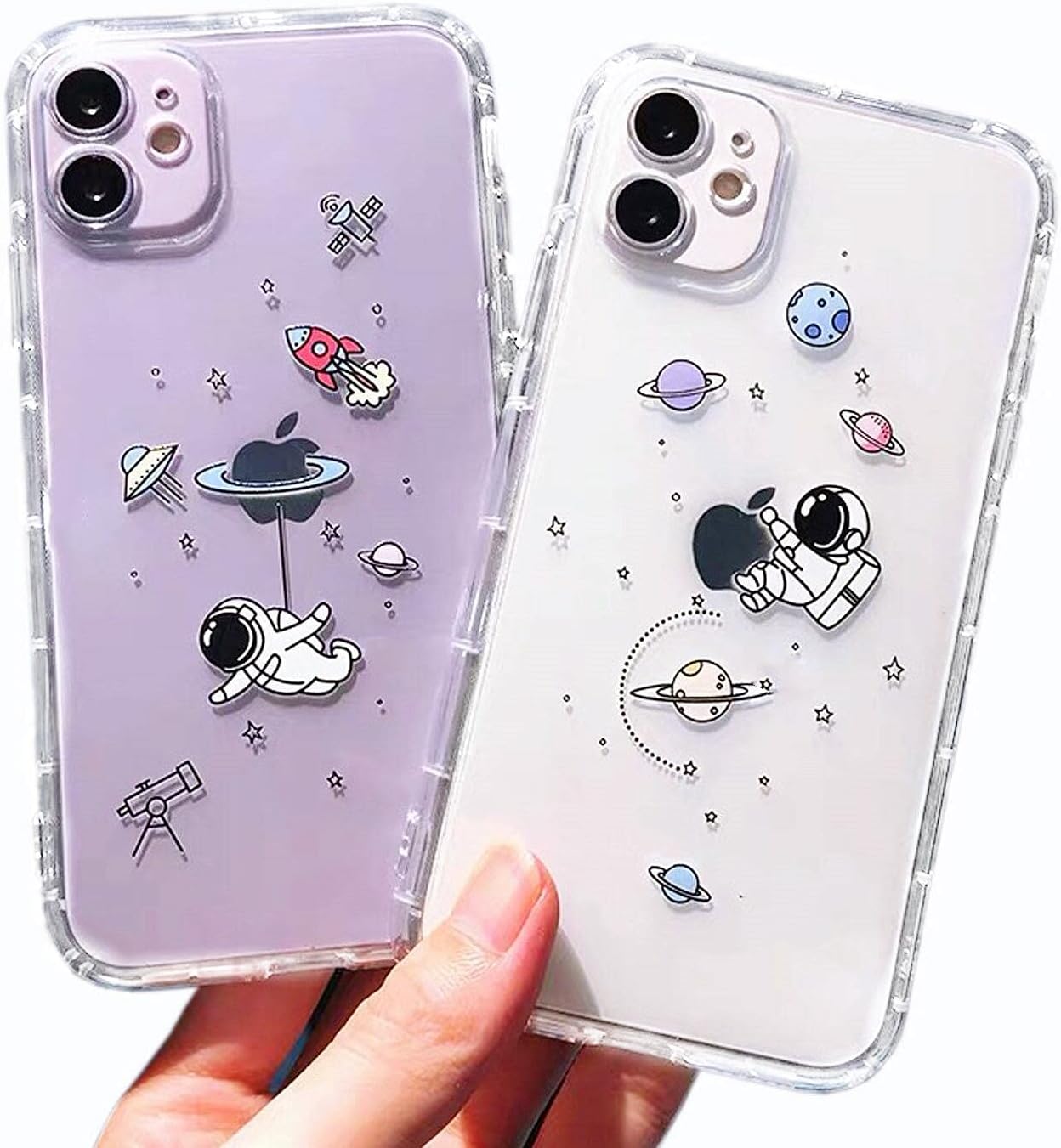Iphone 11 Hülle Durchsichtig Mit Muster AMART für iPhone 11 Hülle, 2Pack Durchsichtig HandyHülle mit Astronaut