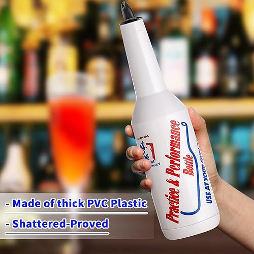 Vista 4 de Flair Bottle FLKT0004 - Juego de 5 barman Flair, 2 botellas Flair, 1 botella Boston Shaker, práctica y rendimiento (juego de 5 piezas)