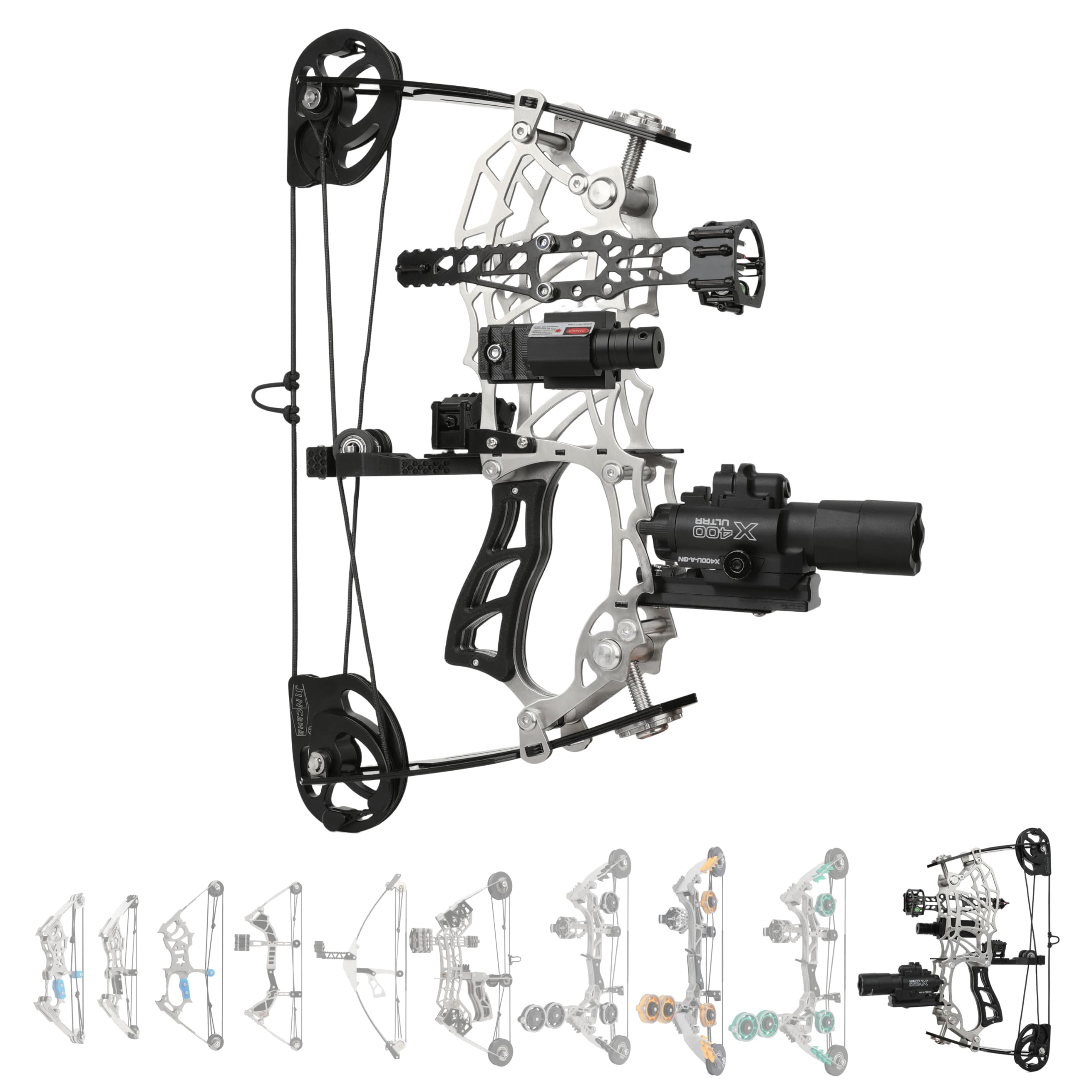 PYMUST Compound Bow 10-32 lb Steel Limbs for Target Shooting