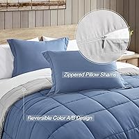 Vista 80 de satisomnia Queen Comforter Set Grey, Soft Seersucker Comforters Queen Size Bed, 3 Pieces Lightweight Down Alternative Bedding Comforter Full Sets