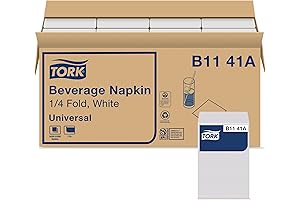 Tork White Beverage Paper Napkins for Home
