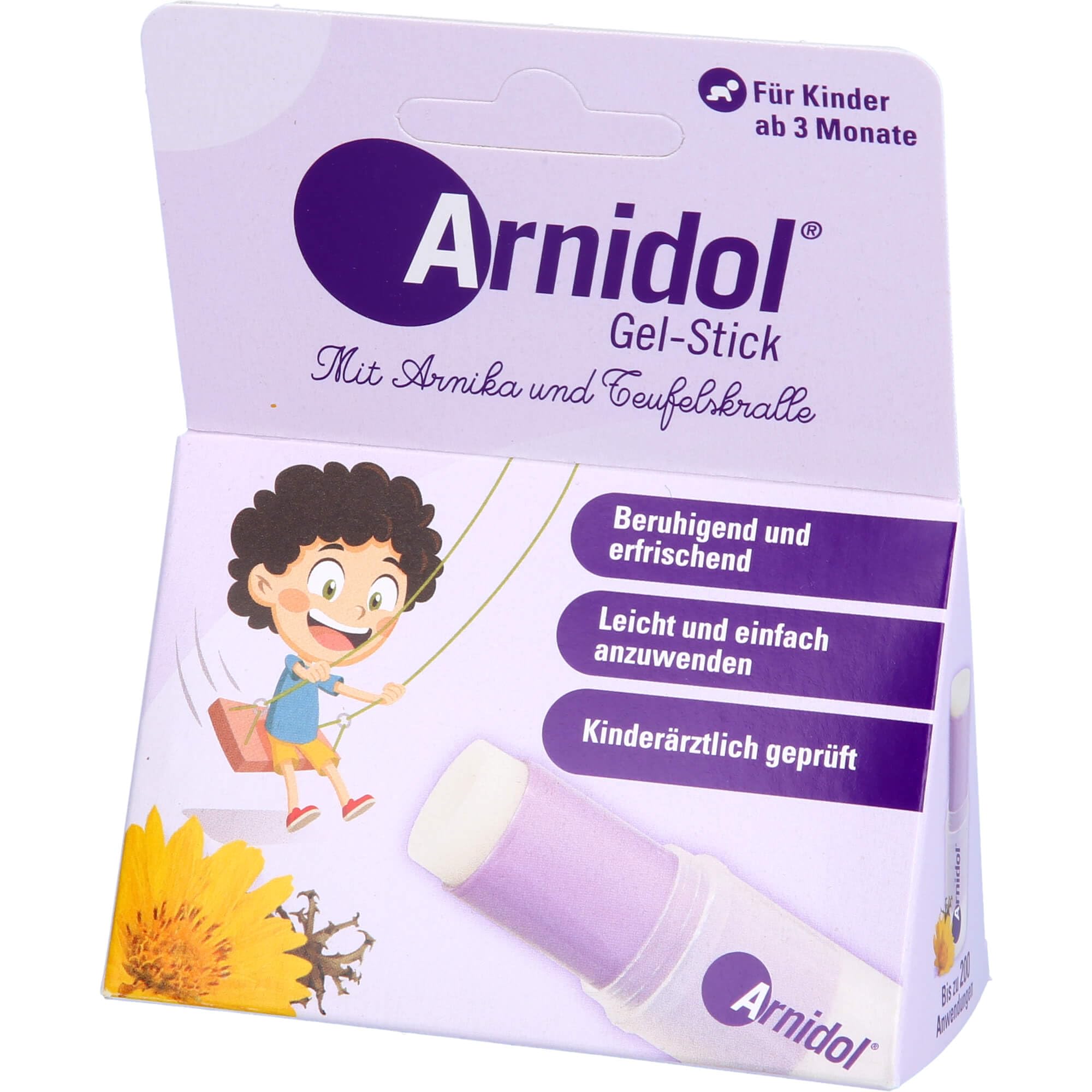 Arnidol - Gel Stick, Calma, Refresca y Reconforta la Piel, Efecto Frío, con Ingredientes de origen natural como Árnica y Harpagofito, Apto a Partir de los 3 Meses de Edad - 15 g