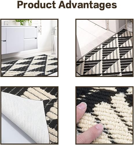Miniatura 8 de TOMEX Tapete de puerta para interiores y exteriores, tapete antideslizante mejorado 2023, tapete de bienvenida para el hogar, jardín, garaje (32 x