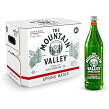 Natural Spring Water Glass Bottles 25.3 fl oz 12 Pack Mountain Spring bottled water 750 ML | Agua in springwater glass bottle Gift Set for Home, Office & Bulk Delivery, Refreshing BeverageWater