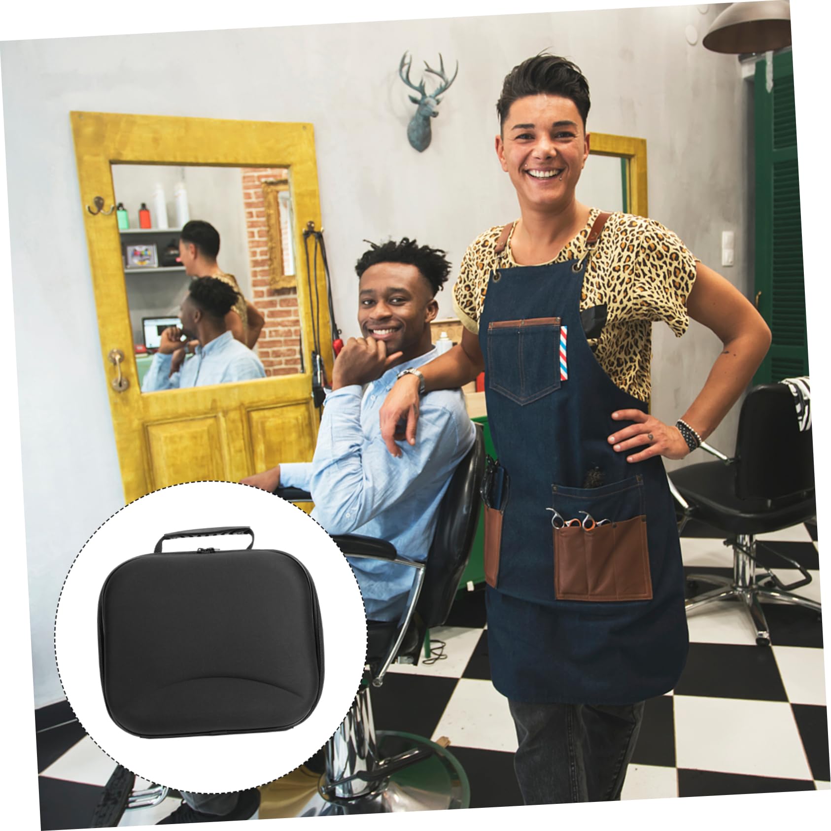Healeved Friseurtasche aus Eva für Friseurzubehör und Haartrockner mit Tragbarem Organizer und Praktischem Design für Friseure im Schönheitssalon und Haarsalon