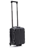 R.Leone Valigia 40x30x20cm Trolley Bagaglio a Mano Wizzair Vueling 2 Ruota in ABS 20374FR (Nero...