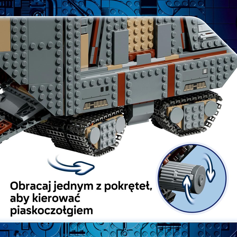 LEGO Star Wars Piaskoczołg wędrownych Jawów i bagnorożec 75453 | Model czołgu, pojazd z Gwiezdnych Wojen, prezent dla fana Star Wars 14+, klocki konstrukcyjne dla nastolatków, 1683 elementy