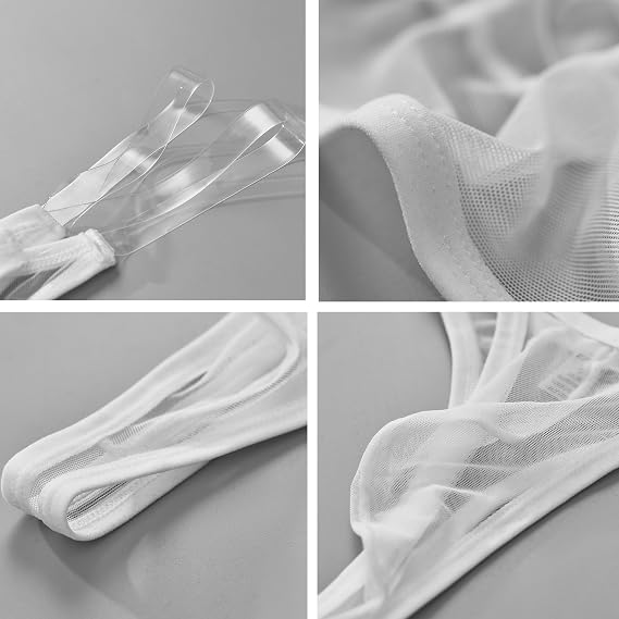 Men's Sexy See Through Mesh Soft T-back Undies Underpants