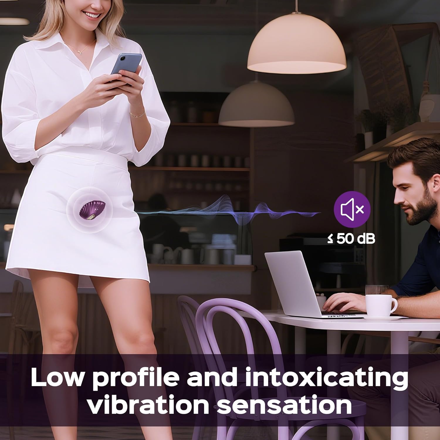 HoneyPlayBox Pearl 2 Wearable Panty Vibrator for Women, APP Remote Controlled Clitoral Vibrator Adult Sex Toy with 9 Vibration Modes, Quiet Wearable Vibrators & Sex Toys for Women's Pleasure,Purple