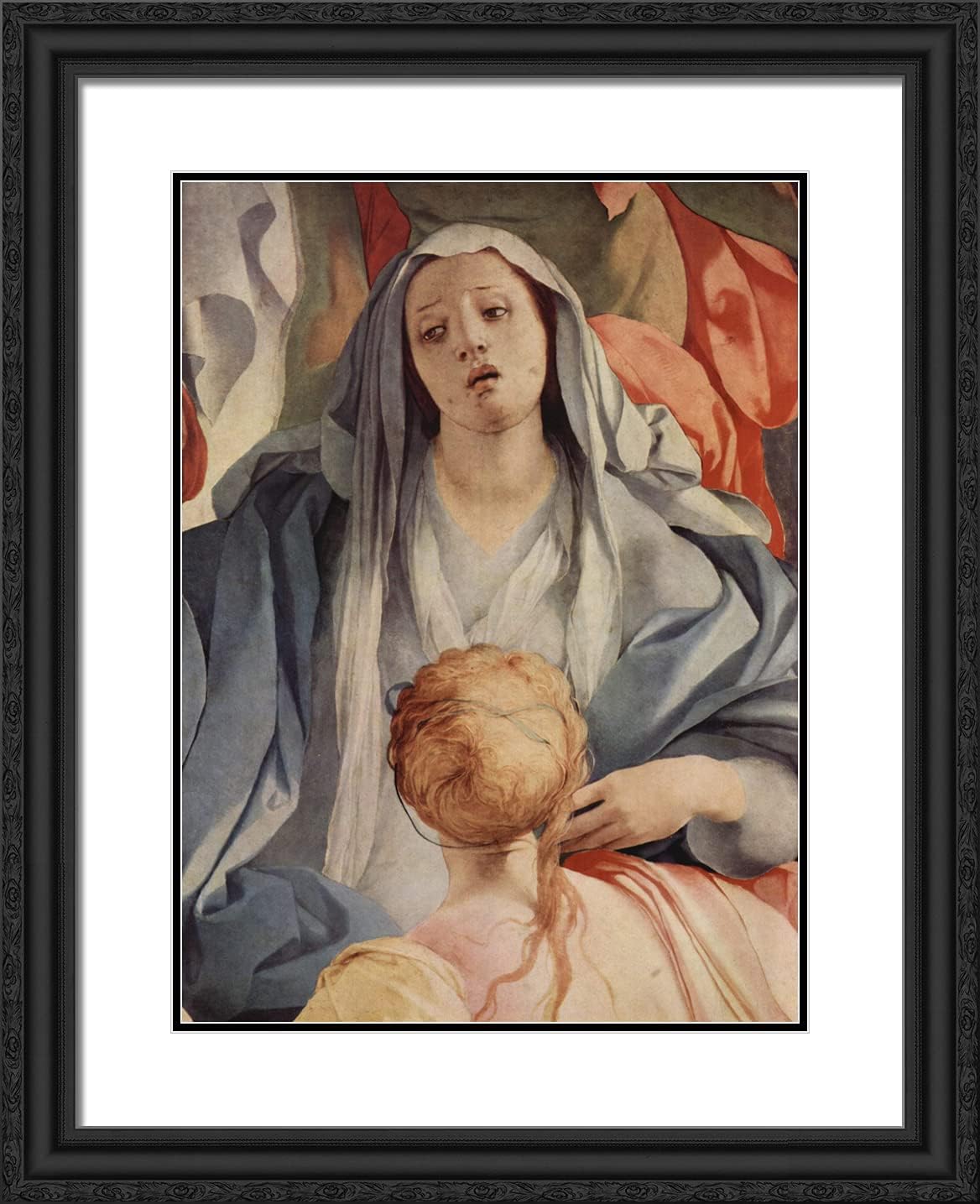 ArtDirect Pontormo, Jacopo 20x24 Gold Ornate Framed Art Print with Double Matting Titled: Deposition From the Cross, Detail I