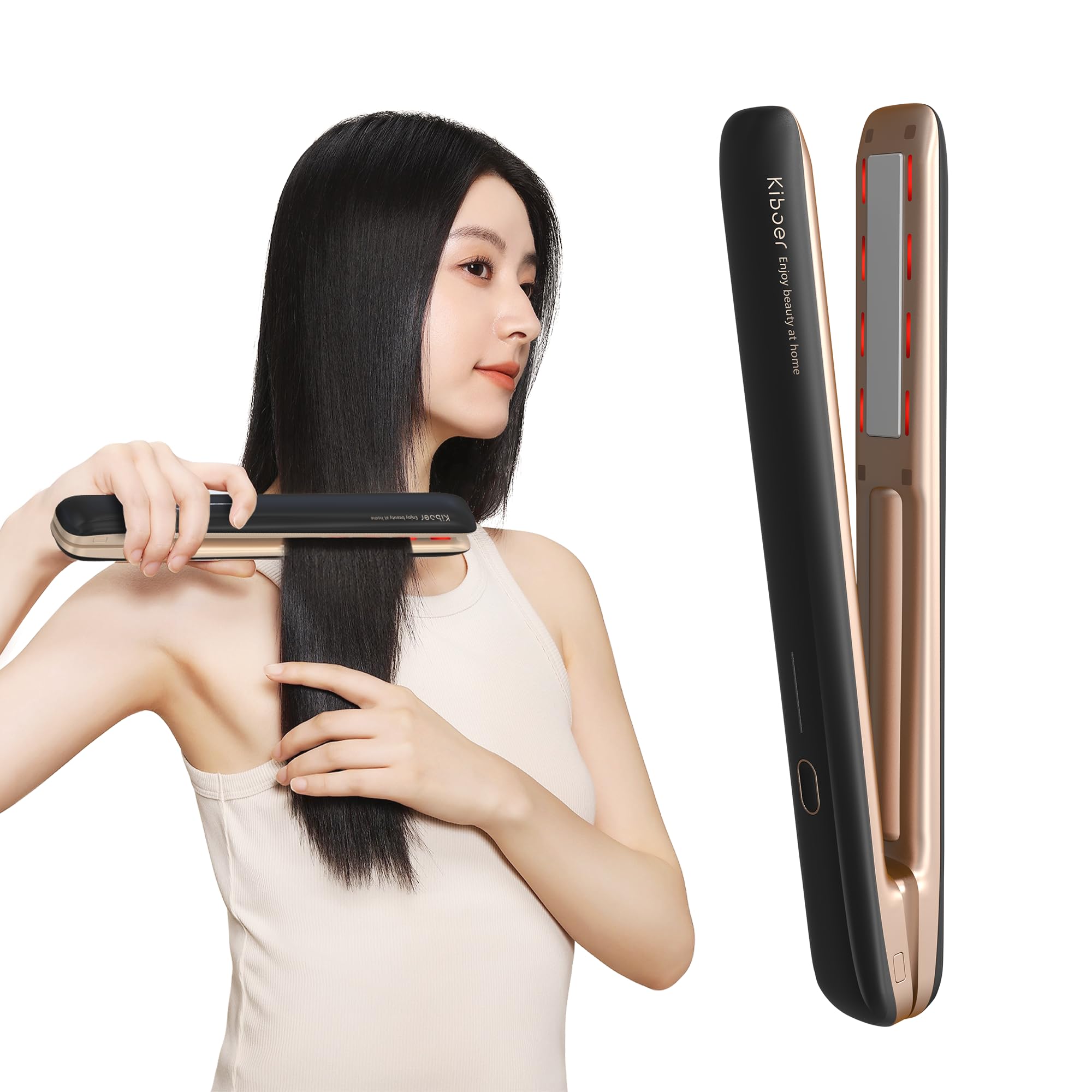 Amazon.co.jp: Kiboer 超音波トリートメント ヘアアイロン 髪質改善 超