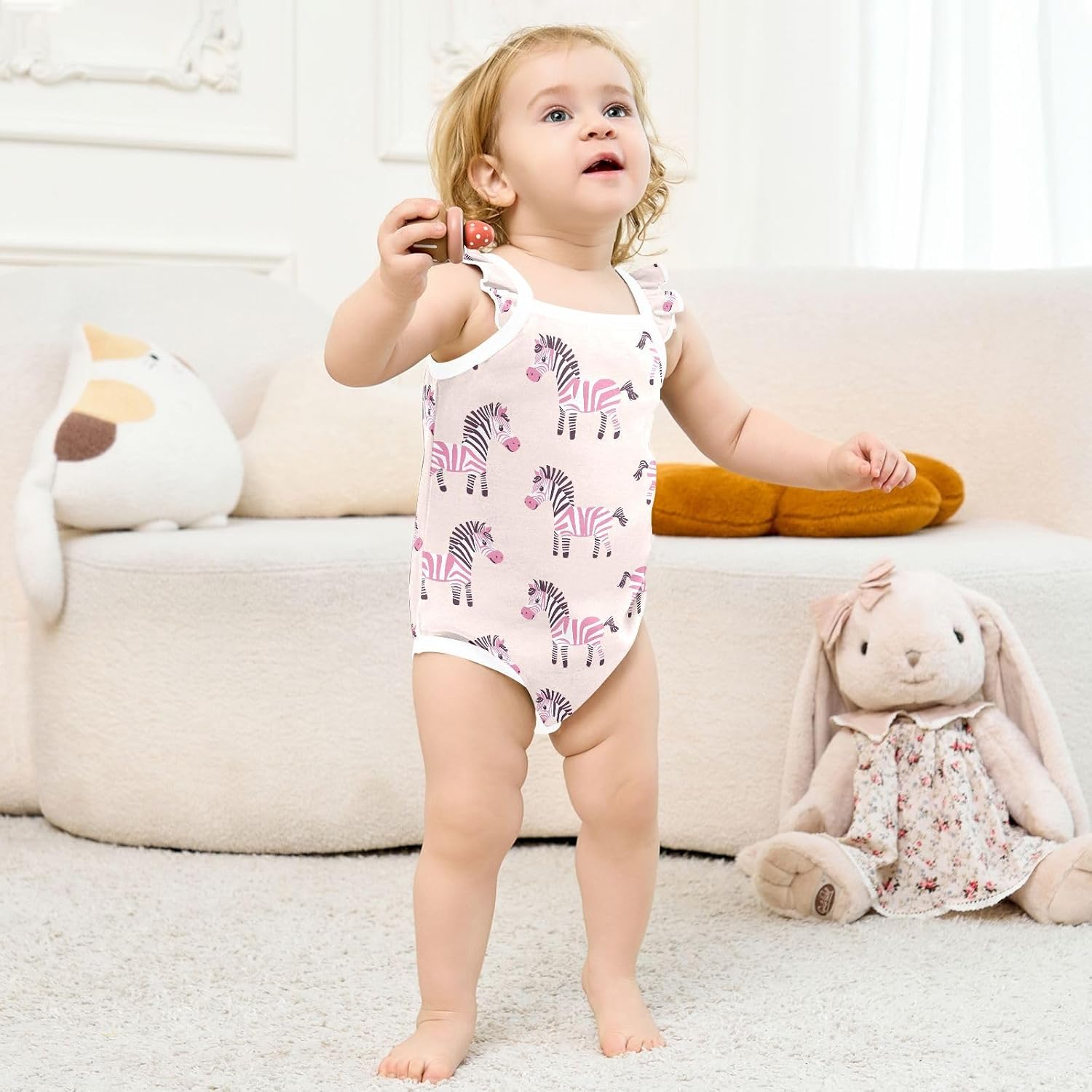 vvfelixl Baby Girls' Bodysuits Smooth Fox Terrier Baby Cotton Sleeveless Newborn Clothes for 0-3 Months