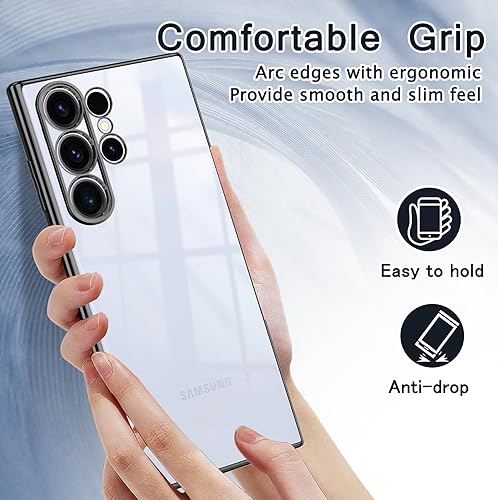 Miniatura 6 de Guuboly Funda transparente para Samsung Galaxy S24 Ultra, protección contra caídas de grado militar, protección flexible a prueba de golpes, funda