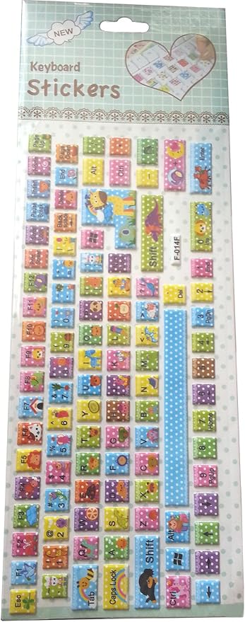 Amazon Co Jp かわいいデスクトップノートパソコンコンピューターキーボードステッカー デカールカバープロテクター 大きな文字 パソコン 周辺機器