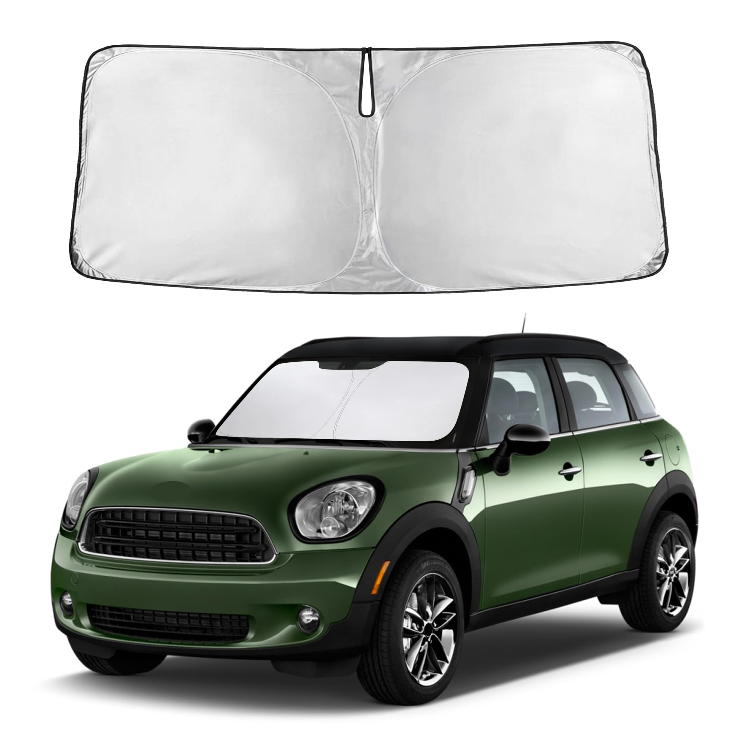 Photo 1 of EcoNour Windshield Sunshade Compatible for Mini Countryman Cooper 2011-2014 2015 2016, Sun Visor for Front Windshield & Window Sun Shade Cover, UV Heat Blocker & Protector, Car Accessories