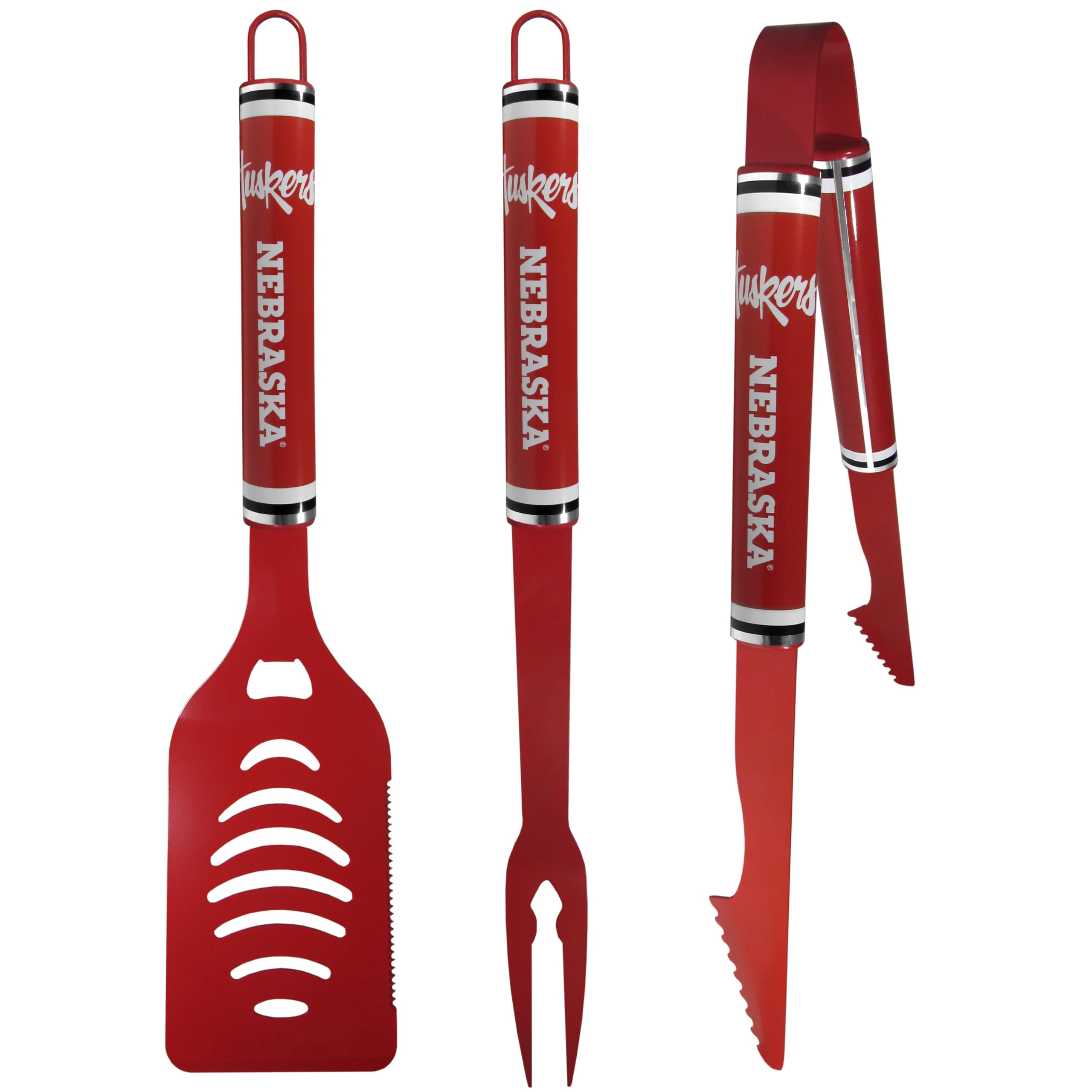 Siskiyou Sports NCAA Nebraska Cornhuskers 3 pc Color BBQ Tools, One Size, Team Colors