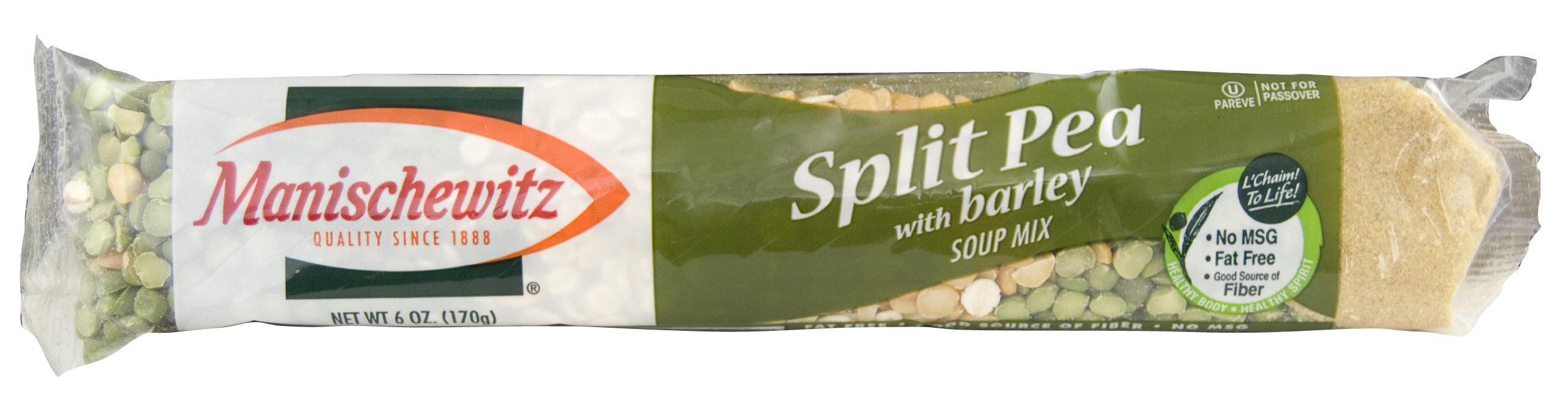 MANISCHEWITZ Split Pea & Barley Cello Soup Mix, 6-Ounce Tubs (Pack of 24)