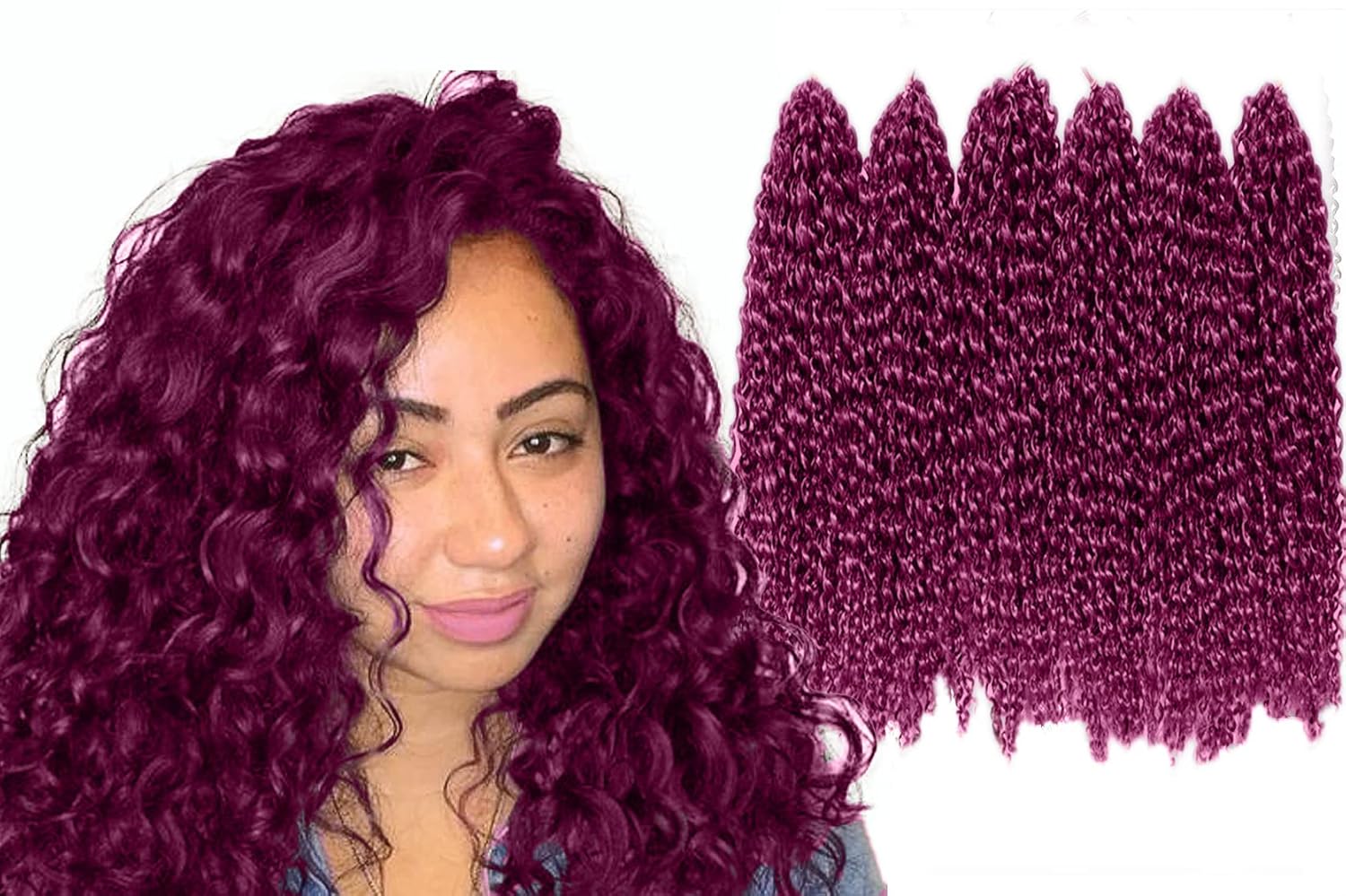 TRIO Premium Quality Real Human Hair Extensions Tape in for Women, Curly Long Hair