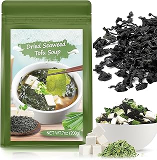 7oz Dried Miso Soup Mix – Instant Dried Wakame Seaweed, Freeze-Dried Tofu & Green Onion Base for Ramen, Udon, Noodles, Stews, Camping Meals, Vegan, Japanese Soup Kit