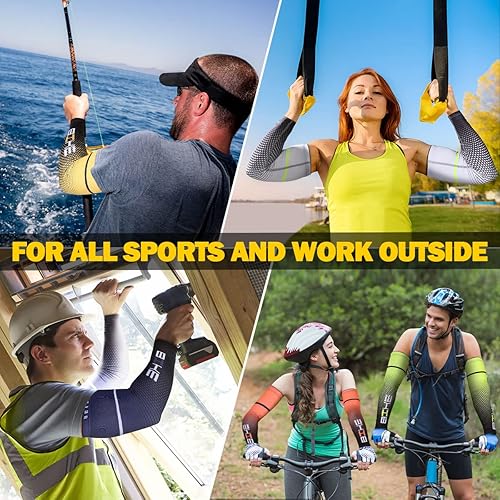 Miniatura 6 de beister Mangas de compresión de enfriamiento con protección solar UV mangas de brazo para hombres y mujeres ciclismo