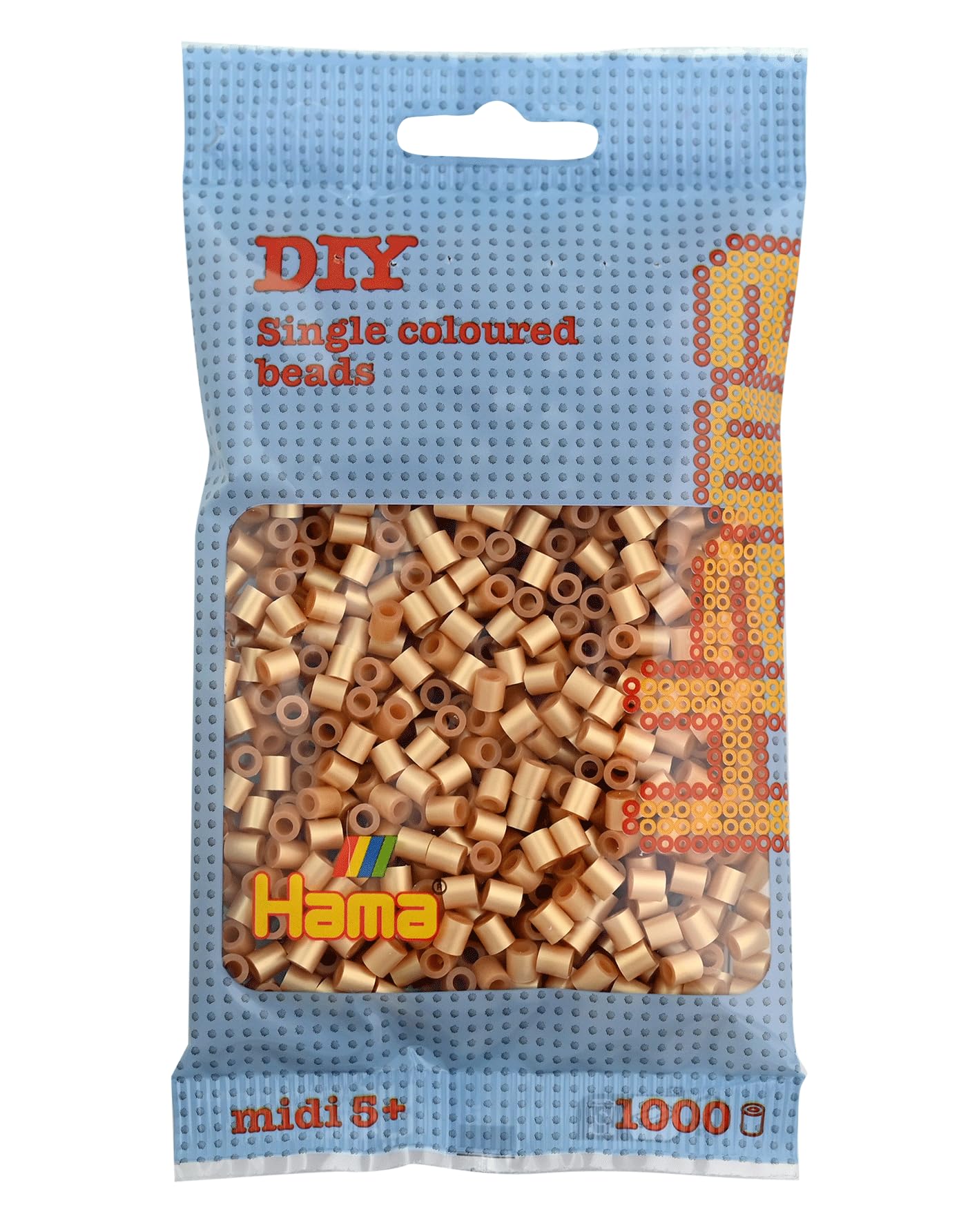 Hama 207-61 – koraliki do prasowania w woreczku, ok. 1000 sztuk, złote