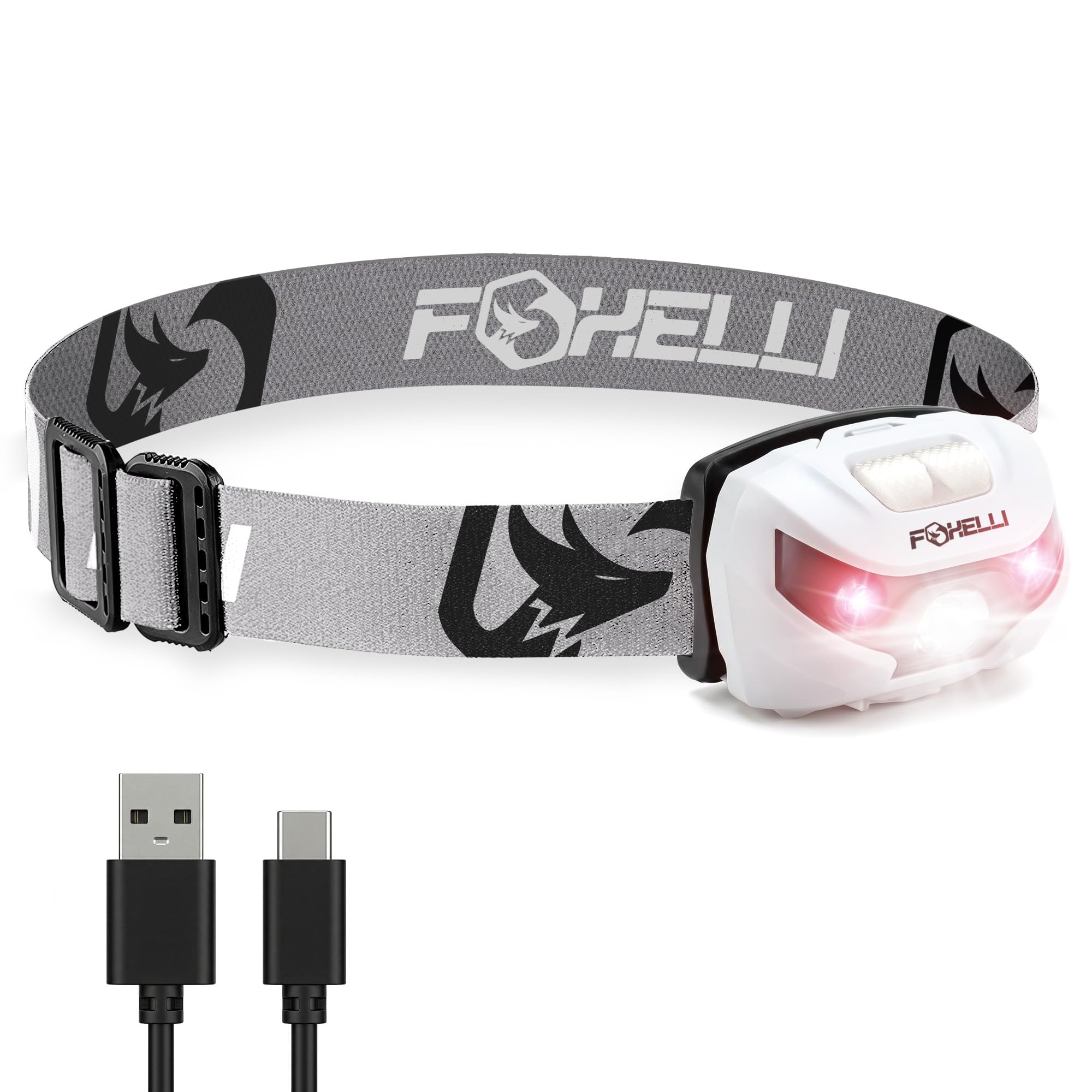 USB Rechargeable Headlamp Flashlight - Super Bright & Lightweight Head Lamp, Perfect for Running, Camping & Work, Up to 30 Hours on a Single Charge-image-8