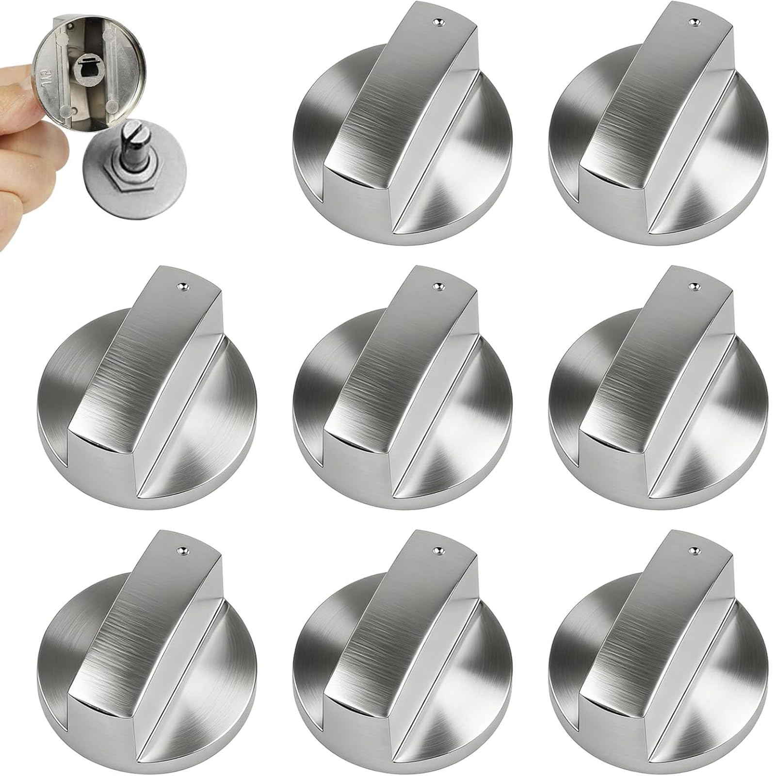 BOFYTR Cooker Knobs Replacement, 8 Pcs 6mm Gas Hob Knobs
