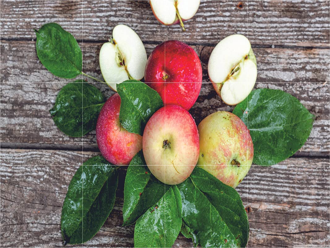 Akki World Desg_Green Apple Waterproof & Oil-Proof Temperature Resistant Self Adhesive Peel Off Easy Clean Beautiful Wall Sticker, Tiles stickersKitchen Desg_32 (B09FY912DF) Amazon Price History, Amazon Price Tracker