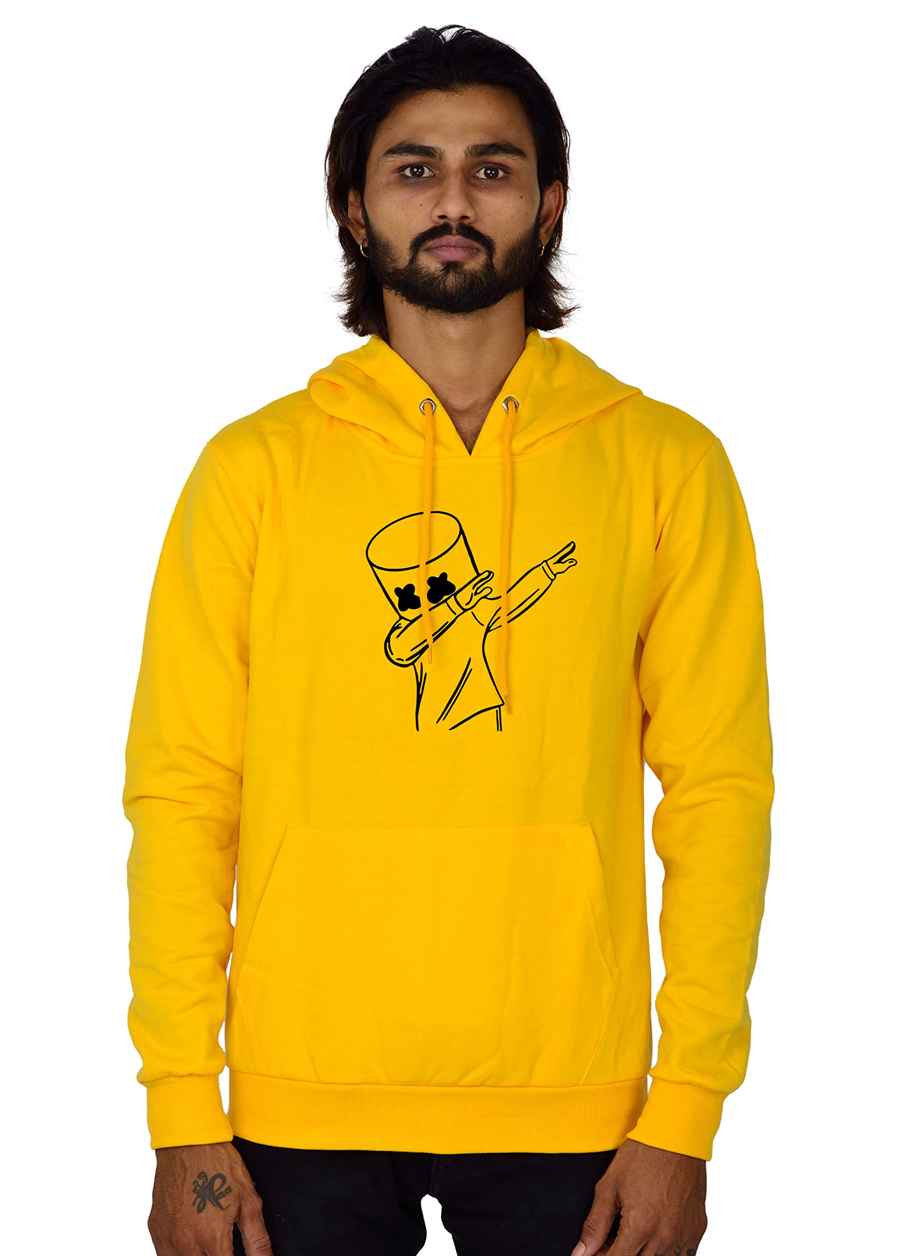 BAGHADBILLO Bawełniana bluza z kapturem z nadrukiem unisex