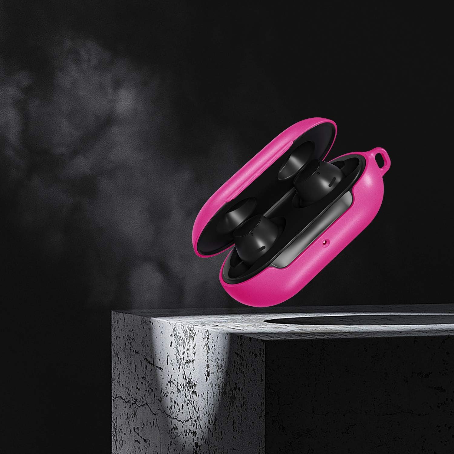 Witzon Earbuds Case Cover for Samsung Galaxy Buds Plus Case (2020)/ Galaxy Buds Case (2019), Hard PC Shockproof Protective Skin for Galaxy Buds+ with Keychain,Wireless Charging - Hot Pink