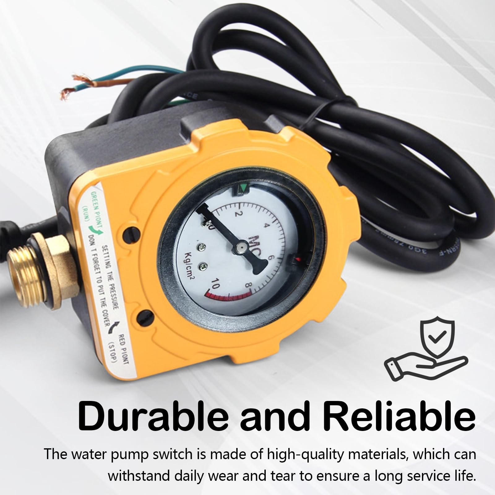 Interrupteur de Pression de Pompe à Eau, Pressostat de Pompe à Eau 220V 0~10 bars Interrupteur Électronique Unité de Pressostat Réglable pour Pompe à Eau Régulateur de Pression D'eau Réglable