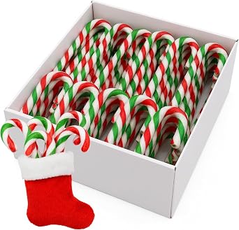 Candy Canes Bulk Buy   5g Individually Wrapped Peppermint Sweets | Christmas Tree Decorations, Stocking Fillers & Party Favors for Kids | Festive Mini Candy Cane Lollipops 150Pcs