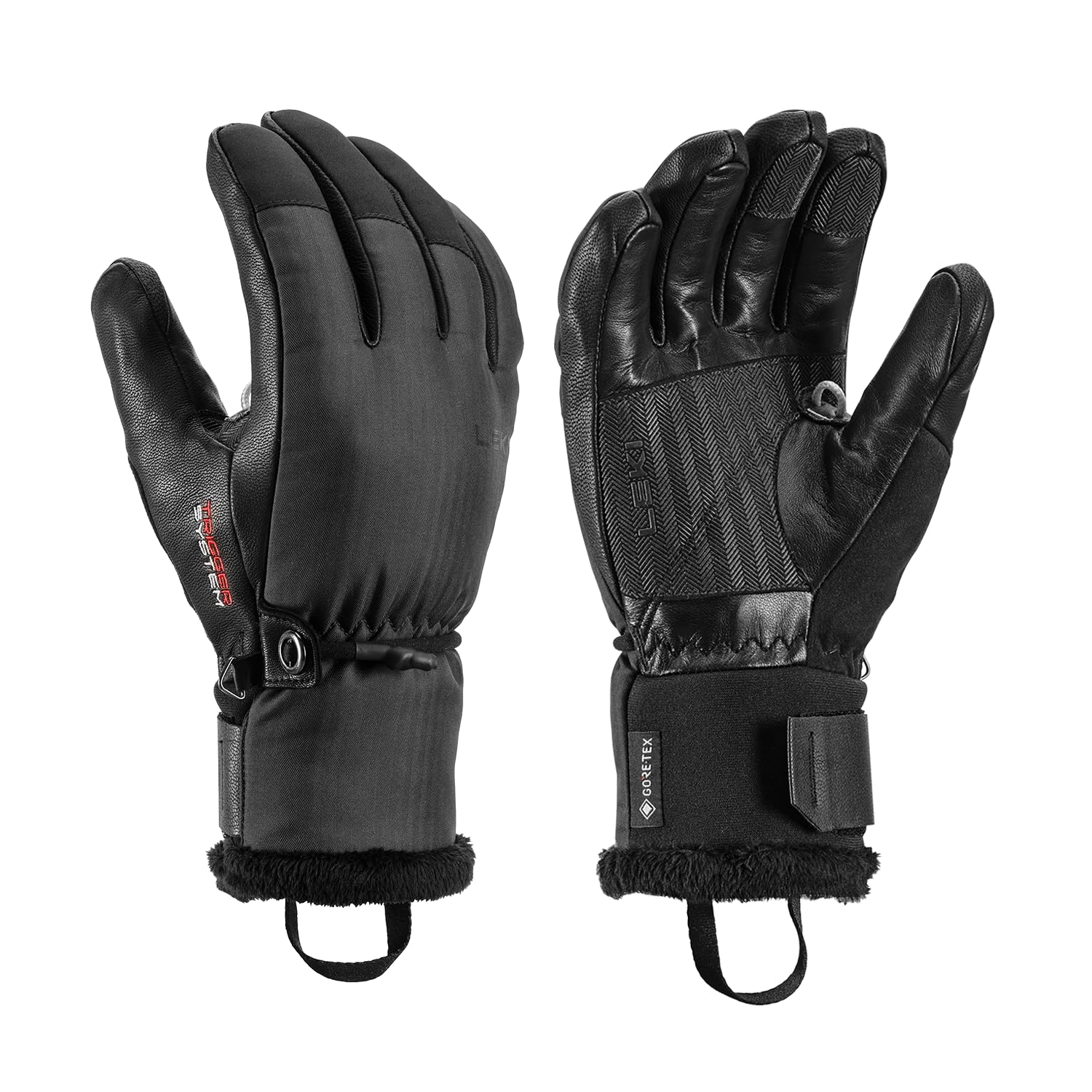 LEKI Women's Lantana 3D GTX Warm Gore-Tex Waterproof Gloves for Skiing, Snowboarding, & Cold Weather - Graphite-Black - Small