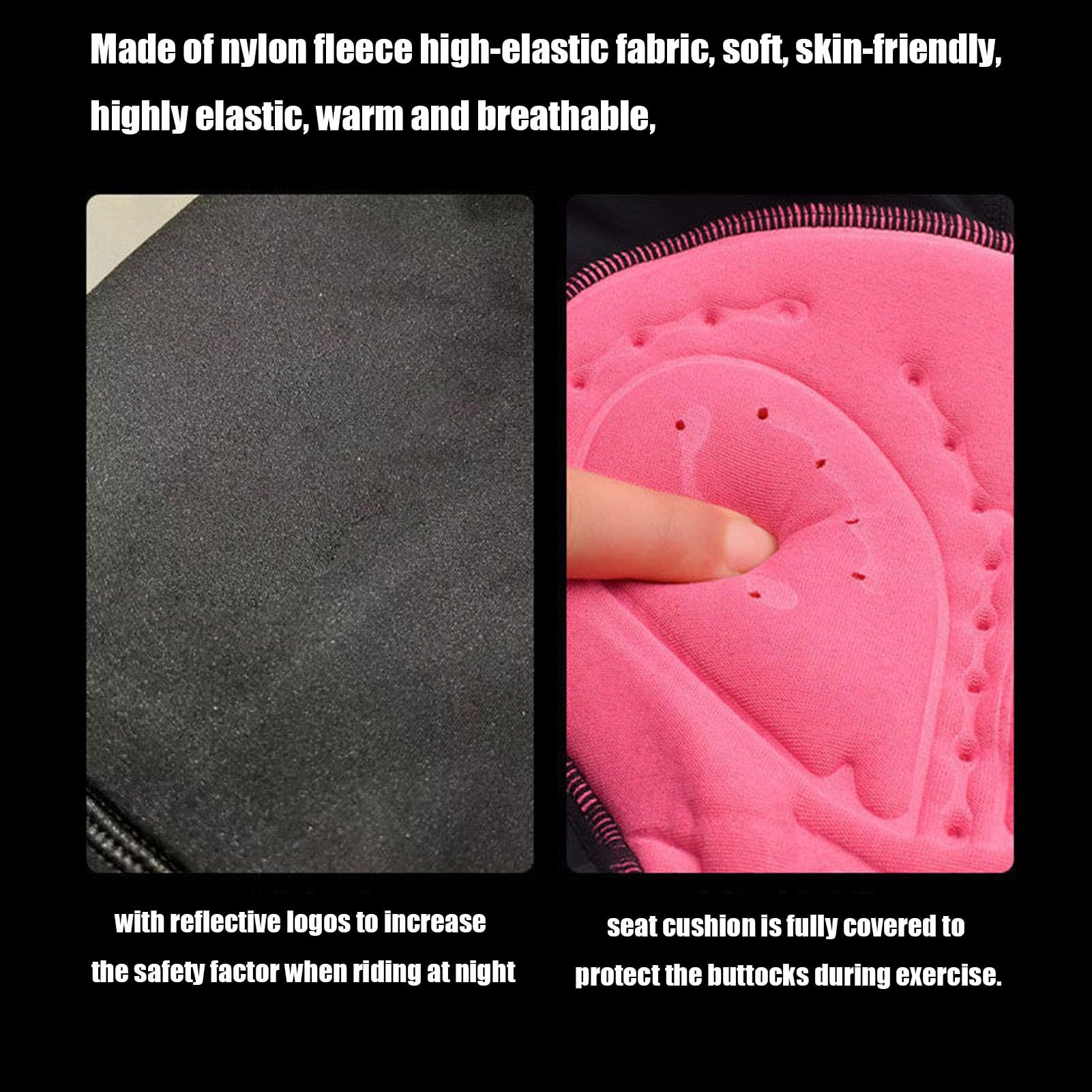 Pantalon De Velo Doux, Pantalon De Velo Rembourre Cyclisme Doux, Élastiques, Pantalon Thermique Doublé en Polaire À Séchage Rapide, Collants D'équitation pour Femmes, Vêtements D