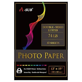 Amazon.com : A-SUB Premium Double Sided Photo Paper Luster