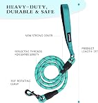 Heavy Duty Dog Leash - Durable & Reliable Pet Leash for Walking, Training & Control - Reflective for Safety - Adjustable Length - Comfortable Handle - Suitable for Large & Small Dogs (Green)