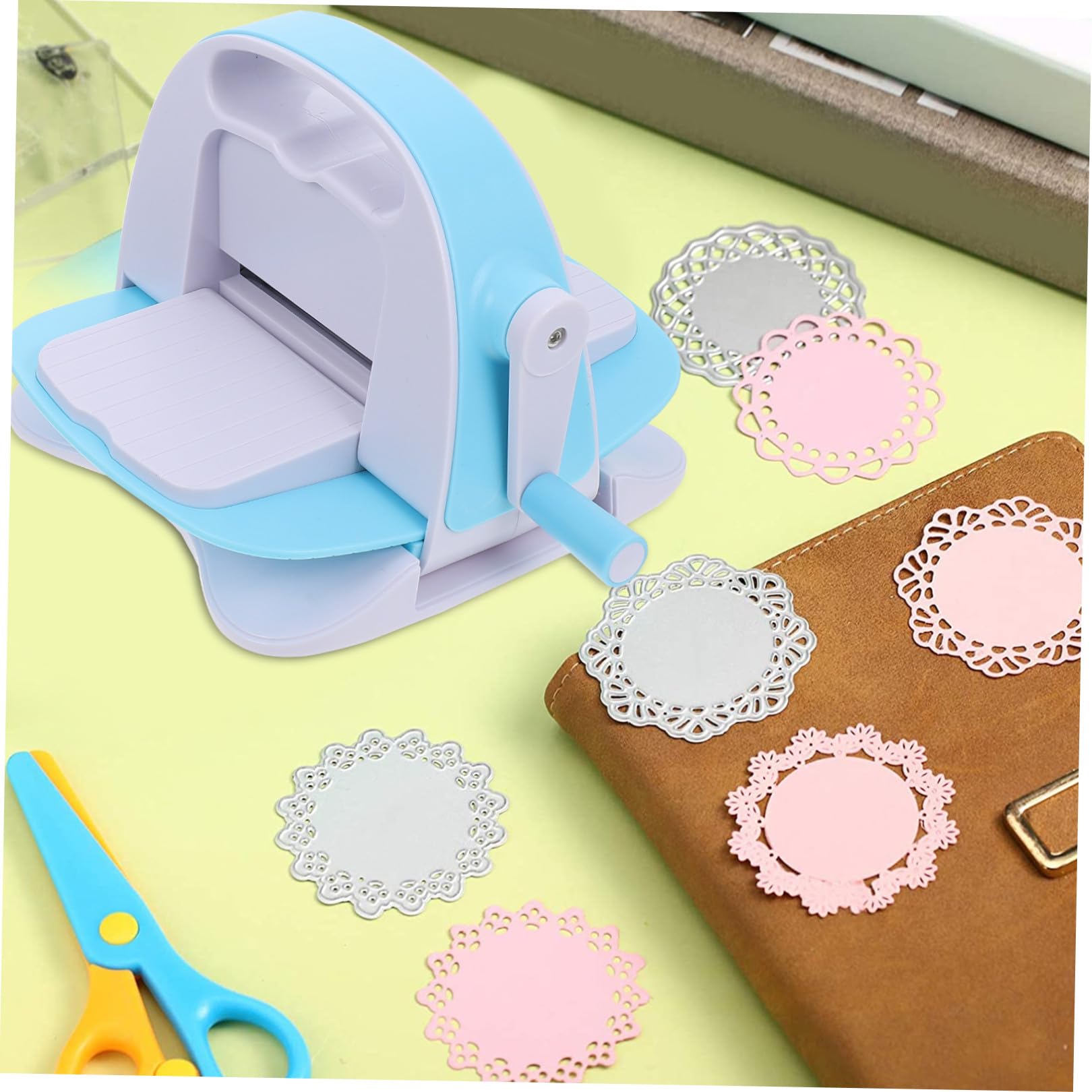 Máquina de Troquelado y Corte Manual para Scrapbooking, 1 Juego | Relieve y Estampado en Papel, Abs y Aleación, Uso DIY Infantil, Segura y Fácil de Manejar