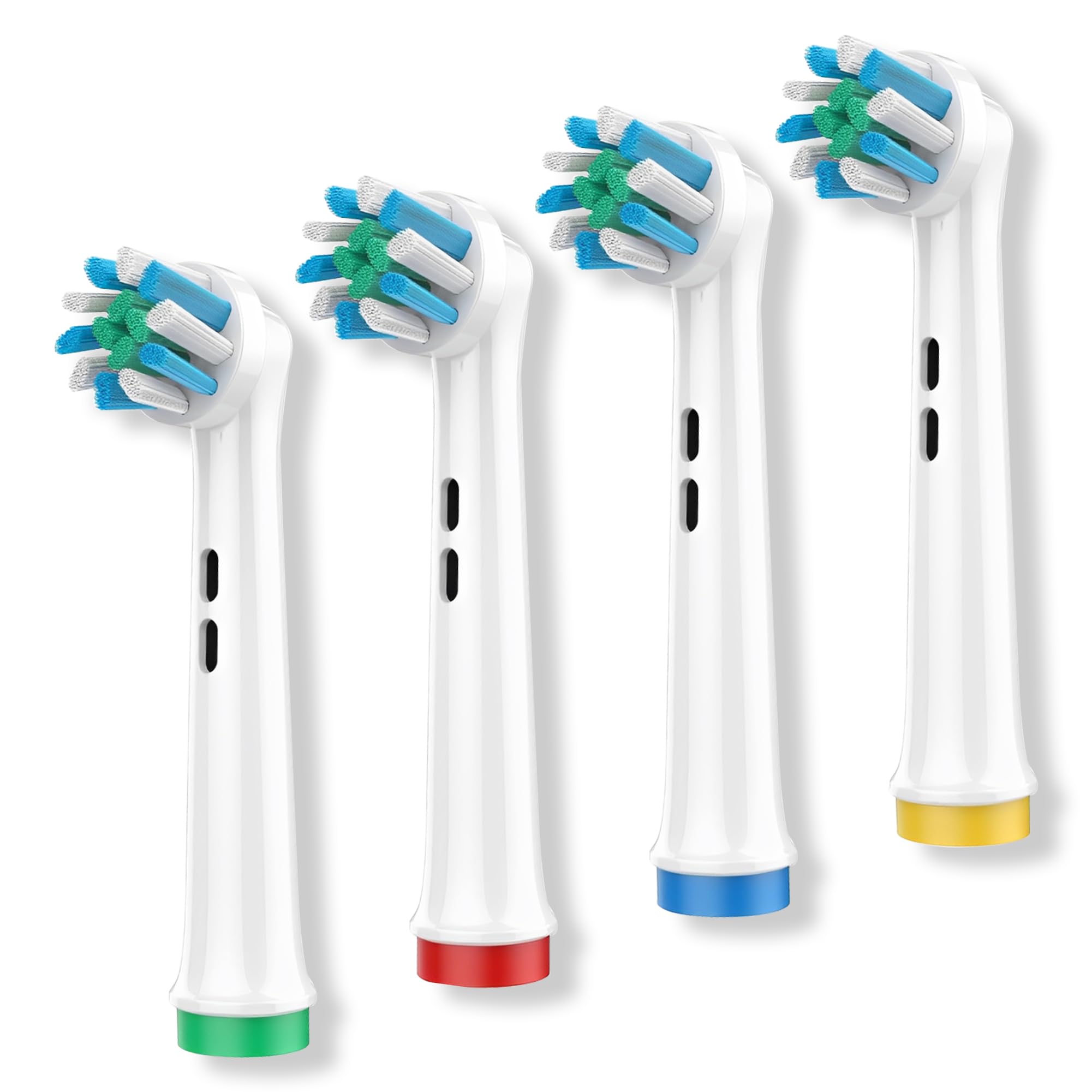 Toothbrush Braun Oral B Replacement Heads - Floss Cross Action - Electric Toothbrush Heads - Compatible Oral B Pro 1000/2000/3000/5000/6000, 4PC, White