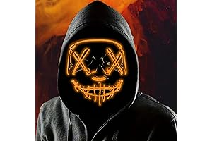 Halloween Mask LED Light up Mask for Festival Cosplay Halloween Costume Masquerade Parties, Carnival, Gifts