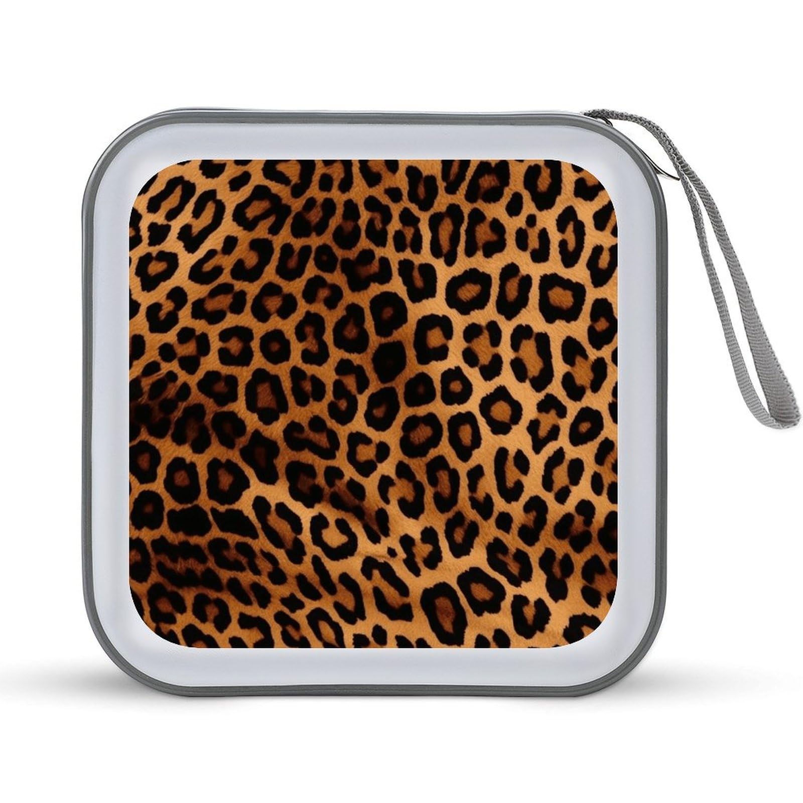 VstaDank Cool Cheetah Leopard CD Case DVD Holder Storage Portable Carrying Binder Holder Wallet Large Storage Disc Wallet Bag Hard Plastic DVD Disc Case Large Media Binder Capacity 40 Sheets