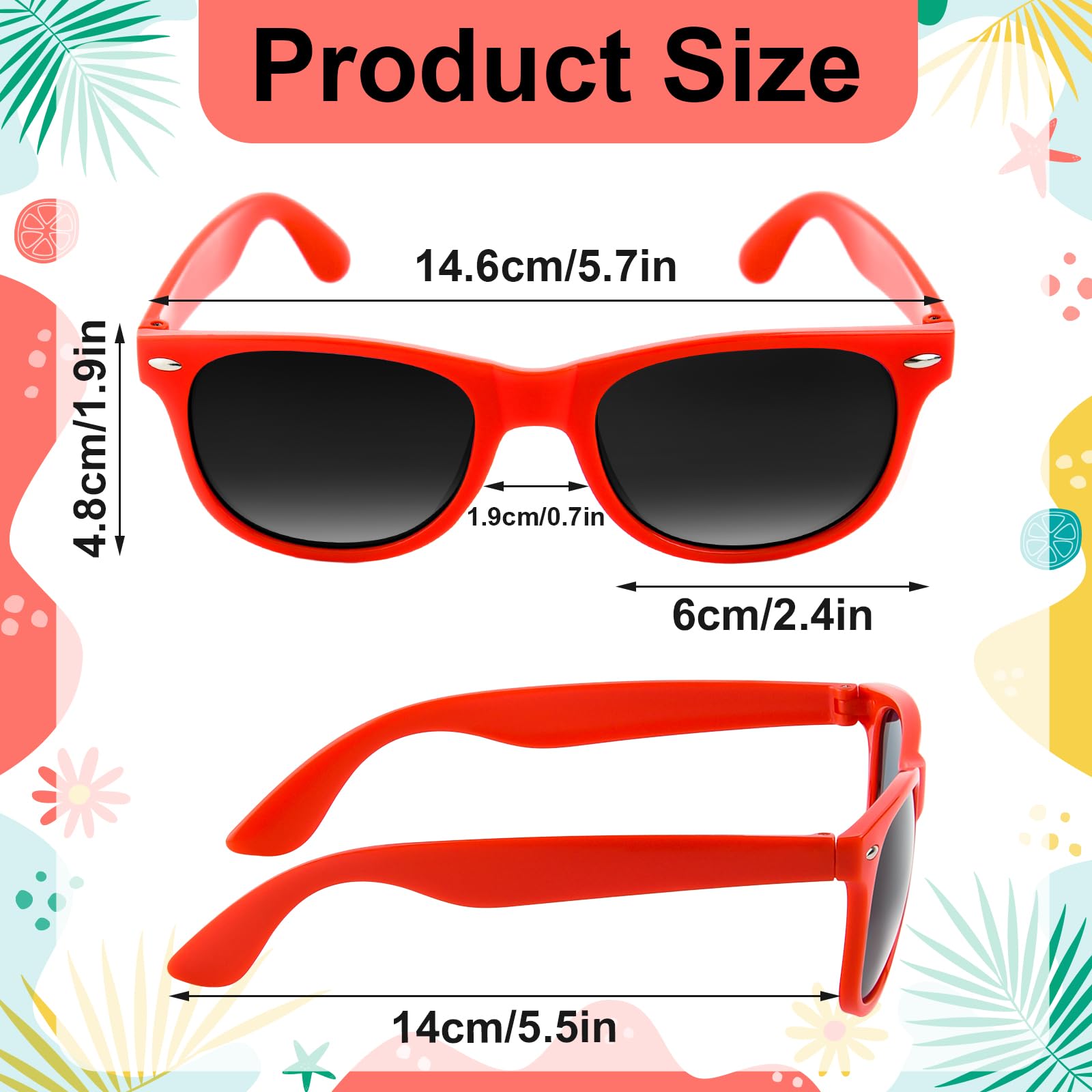 NEBURORA Neonowe okulary przeciwsłoneczne luzem, klasyczne, retro, wielokolorowe, na imprezę, do wypełniaczy toreb na prezenty, letnie upominki na imprezę plażową