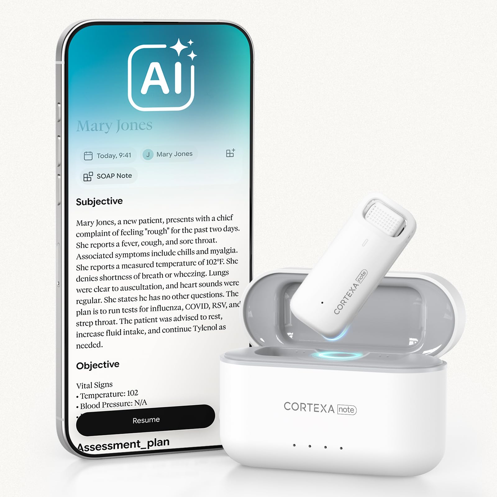 AI Voice Recorder for Clinicians One-Click EHR Import
