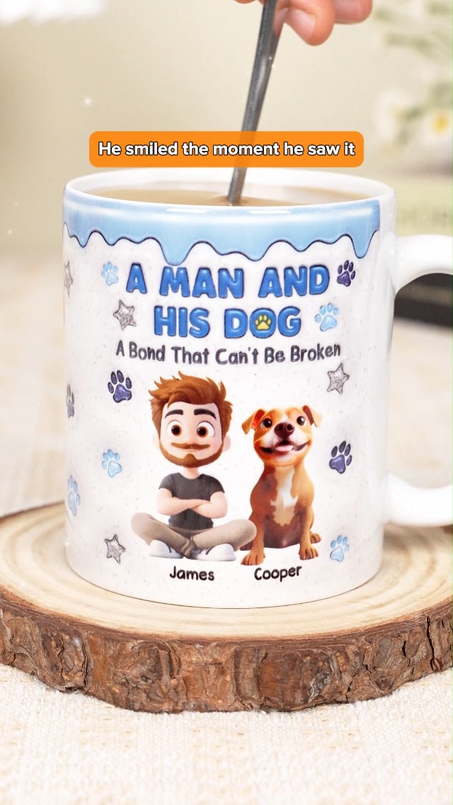 Taza personalizada para papá de perro Wrappiness miniatura 7