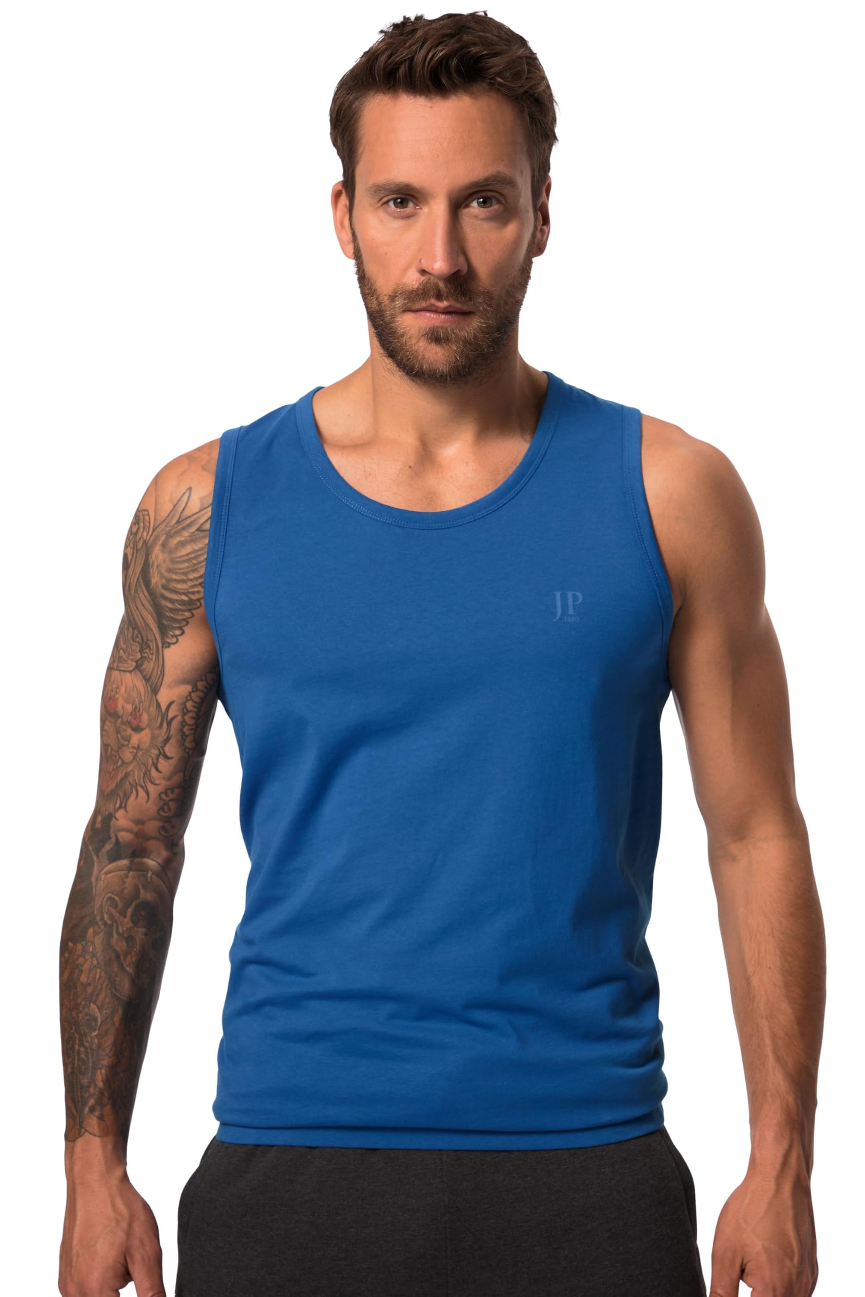 JP 1880 Men's Large Sizes Plus Sizes Menswear L-8XL Tank Top, Belly Fit, Special Cut, up to 8XL 719783, Blue 00, 6XL